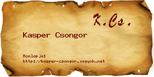 Kasper Csongor névjegykártya